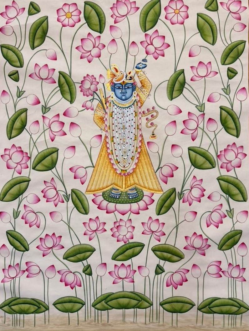 Shreenathji Among Lotus Blooms by Kuldeepak Soni
