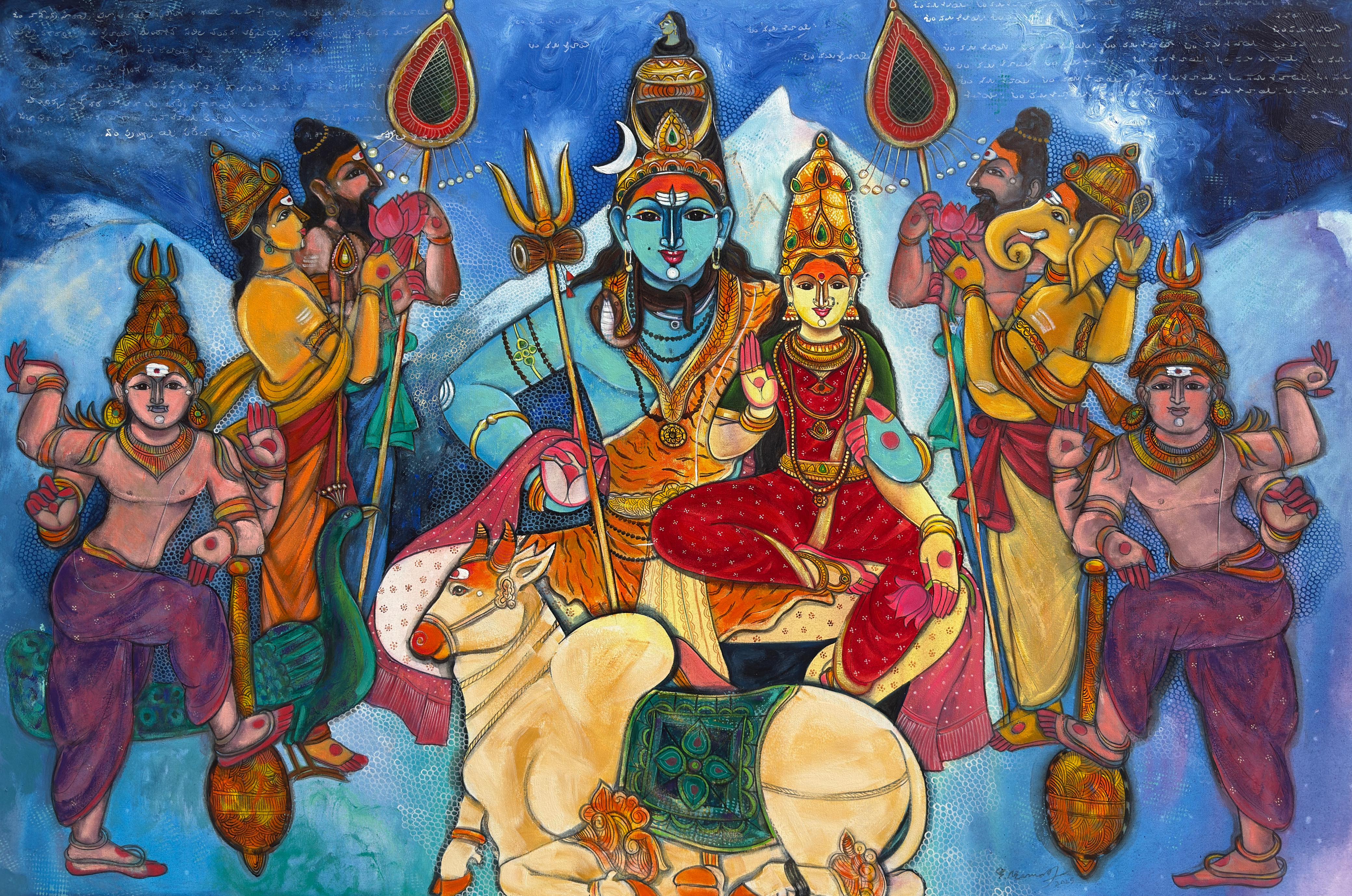 Shiva and Parvathi of the Sacred Hills by Pramod Reddy