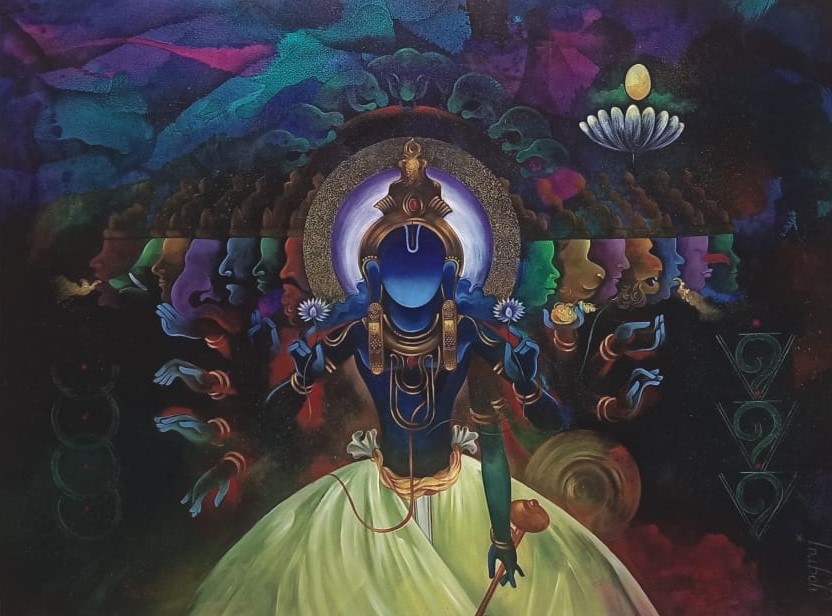 Lord Keshav Viswaroopam by Yograj  Verma