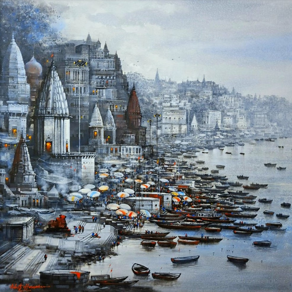 Sacred Morning by the River by Ashif Hossain